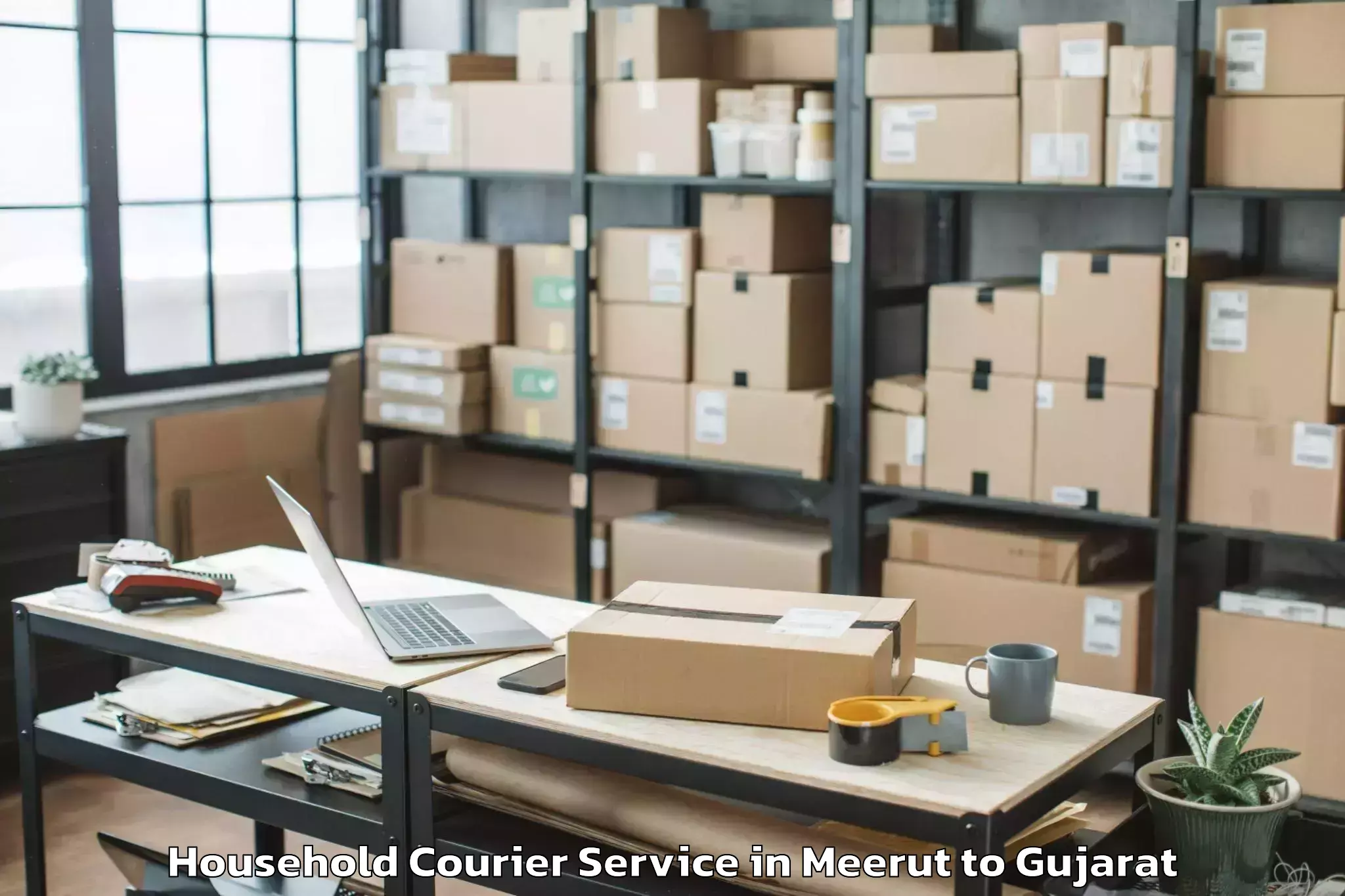 Easy Meerut to Bhachau Household Courier Booking